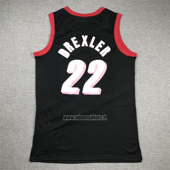 Maillot Portland Trail Blazers Clyde Drexler NO 22 Mitchell & Ness 1991-92 Noir